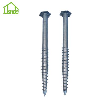 China Adjustable Solar Power System Hex Head Self Drilling Ground Screw With Clamp for sale