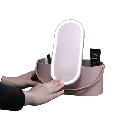 China Mirror As Cosmetic Box Cover Makeup Mirrors Led Vanity Light Box for sale