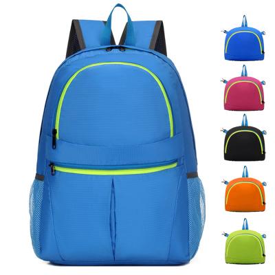 China Hot Sale Waterproof Light Weight Folding Backpack Increasing Daypacks Drawstring Outdoor Travel Foldable Backpack for sale