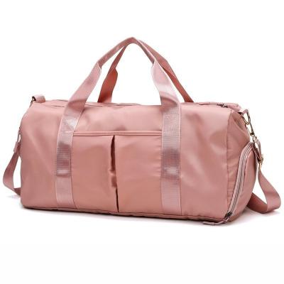 China Other Fashion Duffle Bag Polyester Travel Bag Waterproof Durable Gym Bag Women Sport Bag With Shoes Compartment for sale