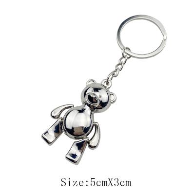 China Sustainable Promotional Customized Personalized Dinky Bear Shaped Key Chain Metal Label Logo for sale