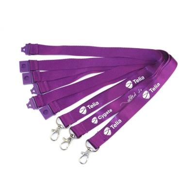 China Factory direct new design polyester snap hook ribbon lanyard for sale