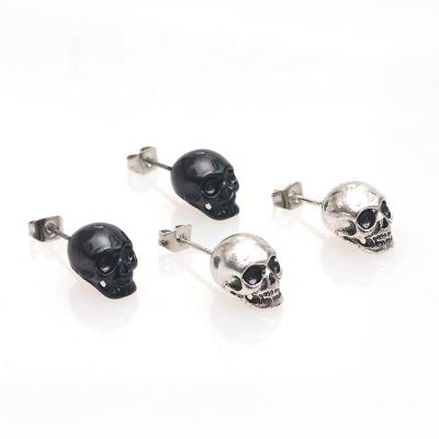 China Hot Selling Personality Skull Earrings Retro Stud Ear Drops Earrings for sale