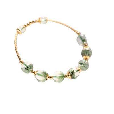 China Simple personality Lucky Transfer Beads FASHIONABLE natural green Korean version bracelet of Ghost Crystal Beaded Bracelets Female Students for sale