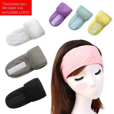 China Headband face wash yoga sports European and American simple European and American style ladies hits the headscarf makeup Velcro hair ban for sale