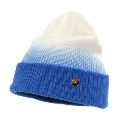 China INS Fashion COMMON Colorful Gradient Wool Warm Color Knitted Hat Autumn Winter Adult Knit Hats for sale