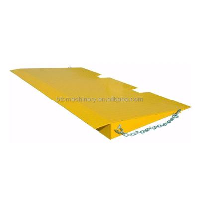 China Without assembly 10ton Steel Warehouse Container Plates With Fork Pocket Shipping Container Dock Loading Ramps for sale