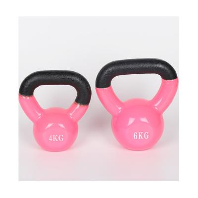 China Universal Hot Selling Fitness Indoor Cast PVC PVC Kettlebell Various Color Customize for sale