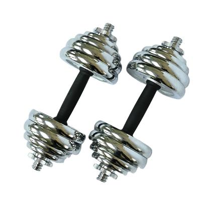 China Universal Adjustable Weight Cast Iron Stainless Steel Dumbbell Set Gym Equipment Dumbbell Set Weight for sale