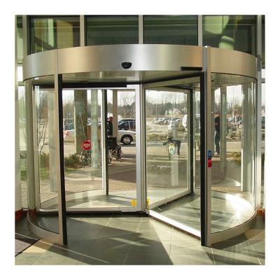 China Modern Commercial Security 3/4 Wings Automatic Glass Revolving Door For Hotel for sale