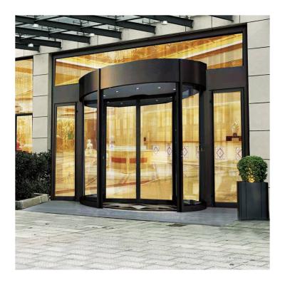 China Modern Commercial 2 Wings Glass Automatic Revolving Door For Hotel for sale