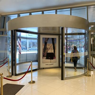 China DEPER 3-Wing Automatic Automatic Glass Revolving Door For Commercial Building for sale