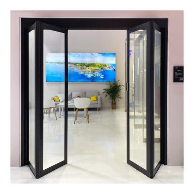 China Z20 modern customized aluminum glass folding door/automatic sliding folding door for sale