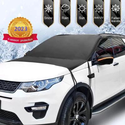 China Black Front Rear Winter Snow Ice Shields Car Windshield Cover Ice Block Shield Protector Snow Cover for sale