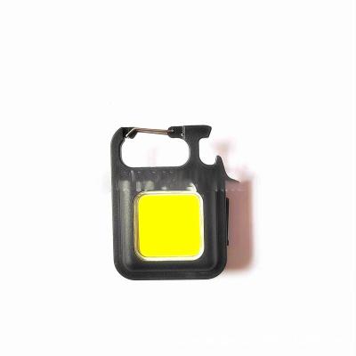 China Multifunctional Outdoor Portable Chargeable Camping Ultrathin Mini Led Keychain USB COB Work Light Inspection Light Keychain Flashlight for sale