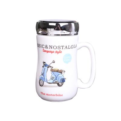 China Sustainable High Grade Porcelain 400ml Promotional Coffee Mug For Office And Home Gift for sale