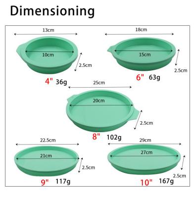 China 2022 Viable Silicone Round Cake Mold Mold Set Non-Stick Silicone Pizza Baking Pan For Cake Fondant Decorating Tools for sale