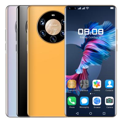 China Dual SIM Card Mate 40 pro+ 7.3inch screen smartphone HD 25MP+50MP Dual sim card digging 12GB+512GB 6000mah unlocked cellphones for sale