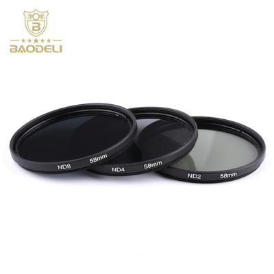 China Optical Glass Polarizing Waterproof Neutral Density 58mm ND Filter for sale