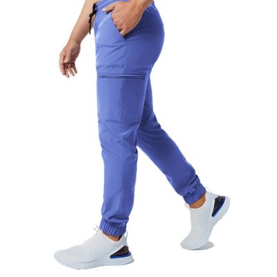 China Comfortable Nurses Scrubs Pants For Women New Fashion Men Flexible Jogger Scrubs Pants Fitted Stretchy for sale