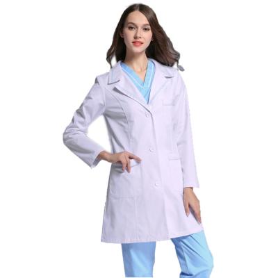 China Comfortable Dust Resistant Medical Labcoat Acid White Blue Lab Coat for sale