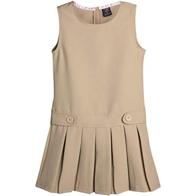 China Comfortable All Season Student School Uniforms Sleeveless Jumper Dress with Pleated Skirt for Girls School Uniform for sale