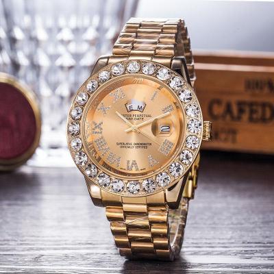 China Chronograph Most Competitive Iced Out Watches Diamond Silver Square Crystal Quartz Hip Hop Quartz Watch Men's Watch for sale