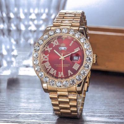 China Save20% Chronograph Watch Iced Out Two Tone Watch Two Tone Diamond Watch for sale