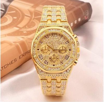 China Chronograph Christmas Gift Mens Watches Brand Your Own Luxury China Fashionable Watch Straps With Rhinestone for sale