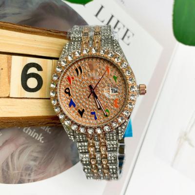 China New Design Chronograph Watches Mens Designer Brands Watch Black Zirconia Diamond for sale