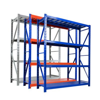 China Hot Sale Galvanized Corrosion Protection Rack Shelves Adjustable Medium Duty Warehouse Shelving for sale