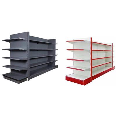 China Single Sided/Double Sided Gondolas Supermarket Store Metal Shelves For Sale for sale