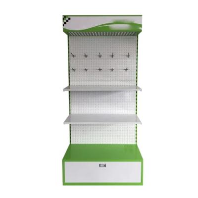 China Supermarket display rack single sided/double sided tool stretch punch board machine tool display rack for sale