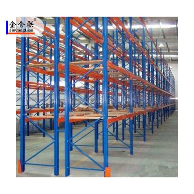 China Corrosion Protection Heavy Duty Metal Mobile Pallet Racking 1000kg Per Layer Cross Bars System Warehouse Shelving for sale