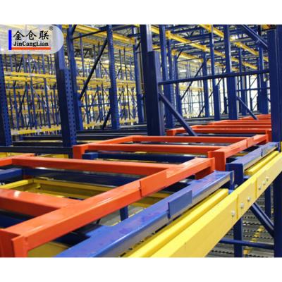 China Heavy Duty Corrosion Protection Warehouse Racking System First In Last Out Push Back Pallet Rack for sale