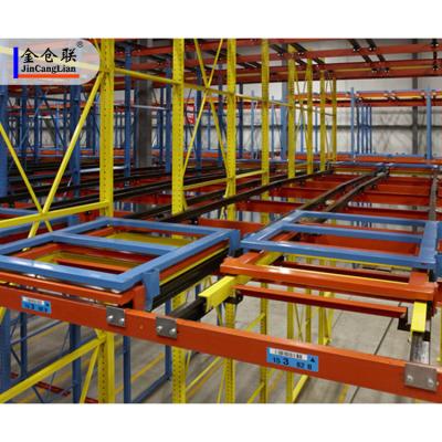 China High Quality Corrosion Protection Industrial Storage Push Back Racking Warehouse Pallet Rack for sale