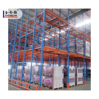 China Corrosion Protection Heavy Duty Industrial Warehouse Shelf Steel Rack Push Back Pallet Rack for sale