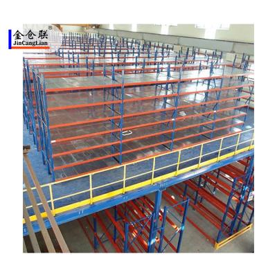 China Corrosion Protection OEM Loft Racking System Warehouse Storage Mezzanine Floor Shelving for sale