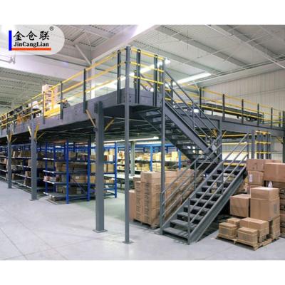 China Corrosion Protection Stacking Racks And Shelves Warehouse Rack Mezzanine Ladder Mezzanine Rack Shelving for sale