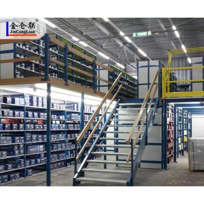 China Corrosion Protection Heavy Duty Industrial Steel Floor Mezzanine Grating Auto Parts Racking System for sale