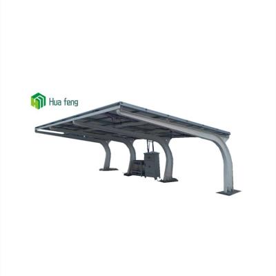 China Hot Sale Open Waterproof Solar Photovoltaic Panel Terrain System Car Aluminum Solar Mounting Parking Laid Solar Parking Lot for sale