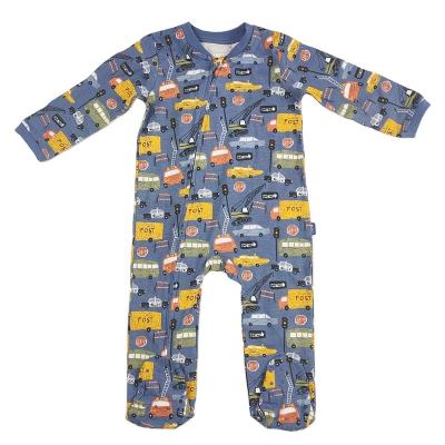 China Wholesale Baby Infant Cotton Pajamas Design 100% Footed Baby Clothes Romper Newborn Baby Footed Sleeper for sale