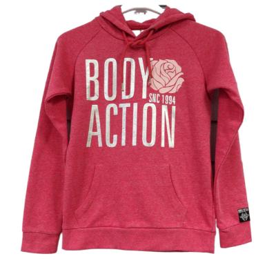 China Pullover Lady Breathable Hoodie Tops Red Cotton Women's Amazon Success Long Sleeve Breathable Flower Print Sweatshirt for sale