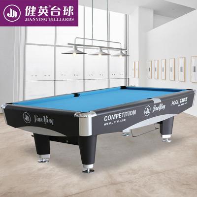 China Pocket Jianying Home Leather Factory Selling Standard Luxury Slate Billiard Coin Operated Billiard Table for sale