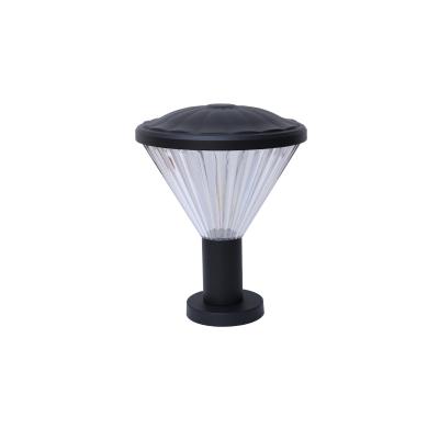 China Garden Plant Promotion Pipelines Black Round Stigma Led Outdoor Decorative Light Floor Solar Garden Lamp Long for sale