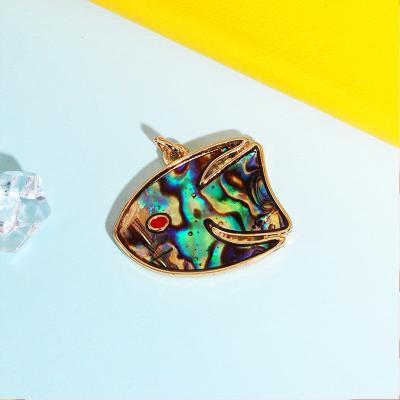 China 2021 Trendy Trendy Simplicity Gold Plated Pendants Good Selling Charm Epoxy Zinc Alloy Shell Fish Pendants For Women Gifts for sale