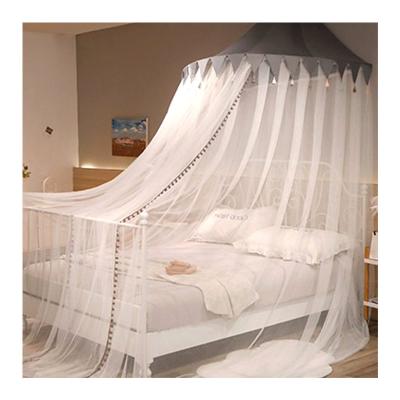 China Double Bed Foldable Mosquito Net Summer Foldable Polyester Mosquito Nets For King Size Beds for sale