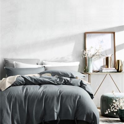 China Hotel supply organic 100% pure French Linen cotton bed sheets duvet cover king size bedding set wholesale for sale