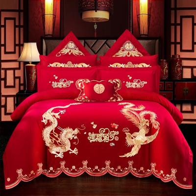 Китай Special Offer Soft Wedding Bedding Set 100% Cotton Embroidery Bed Set For Wedding продается