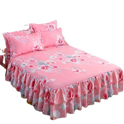 Κίνα bedsheets sets 3PCS/Set Decor Home Bed Sheets skirt Bed Textile Bedding Flat Sheet Soft Warm Bed sheets προς πώληση